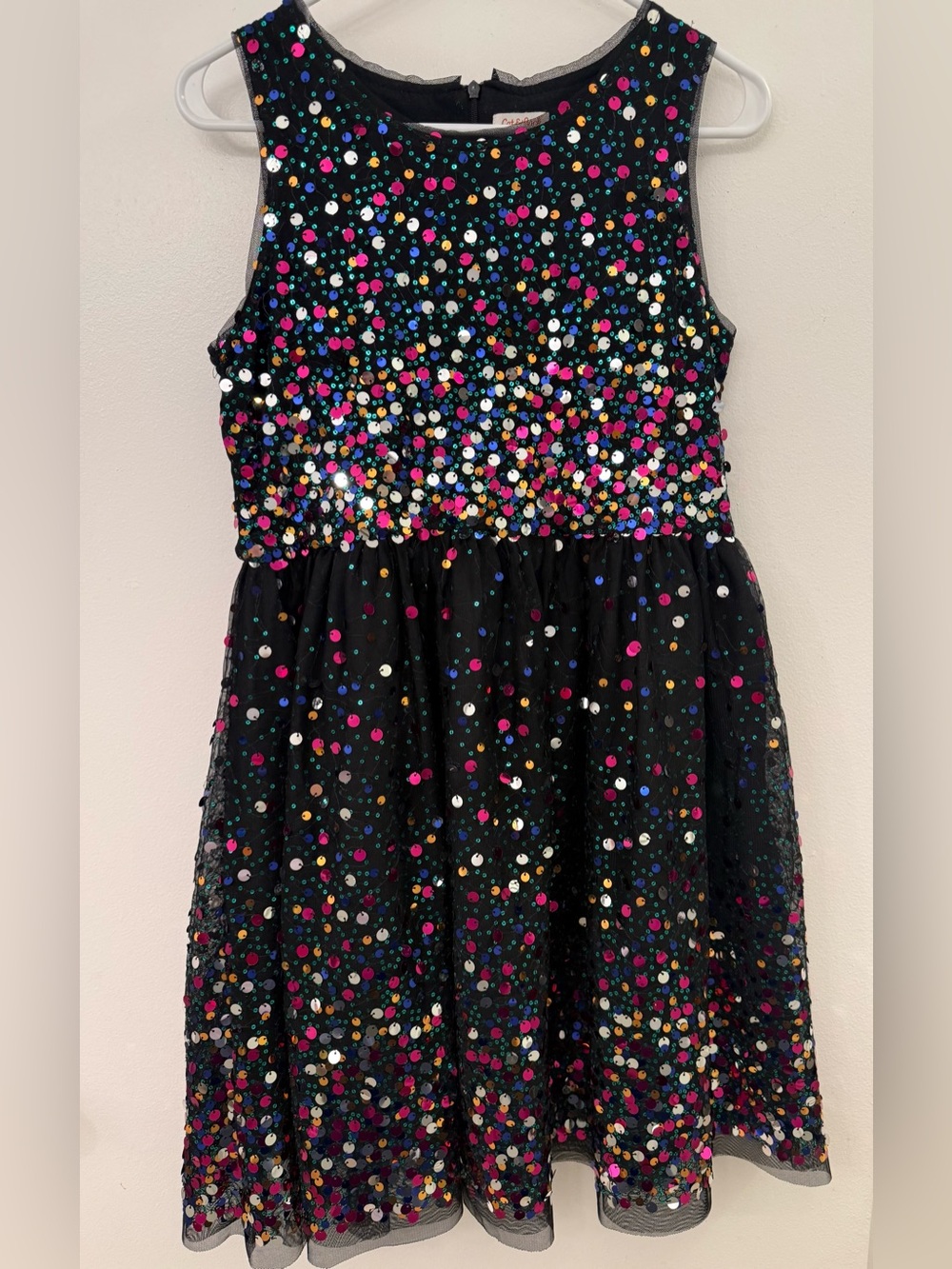 Cat & Jack Black Dress with Multicolor Sequins